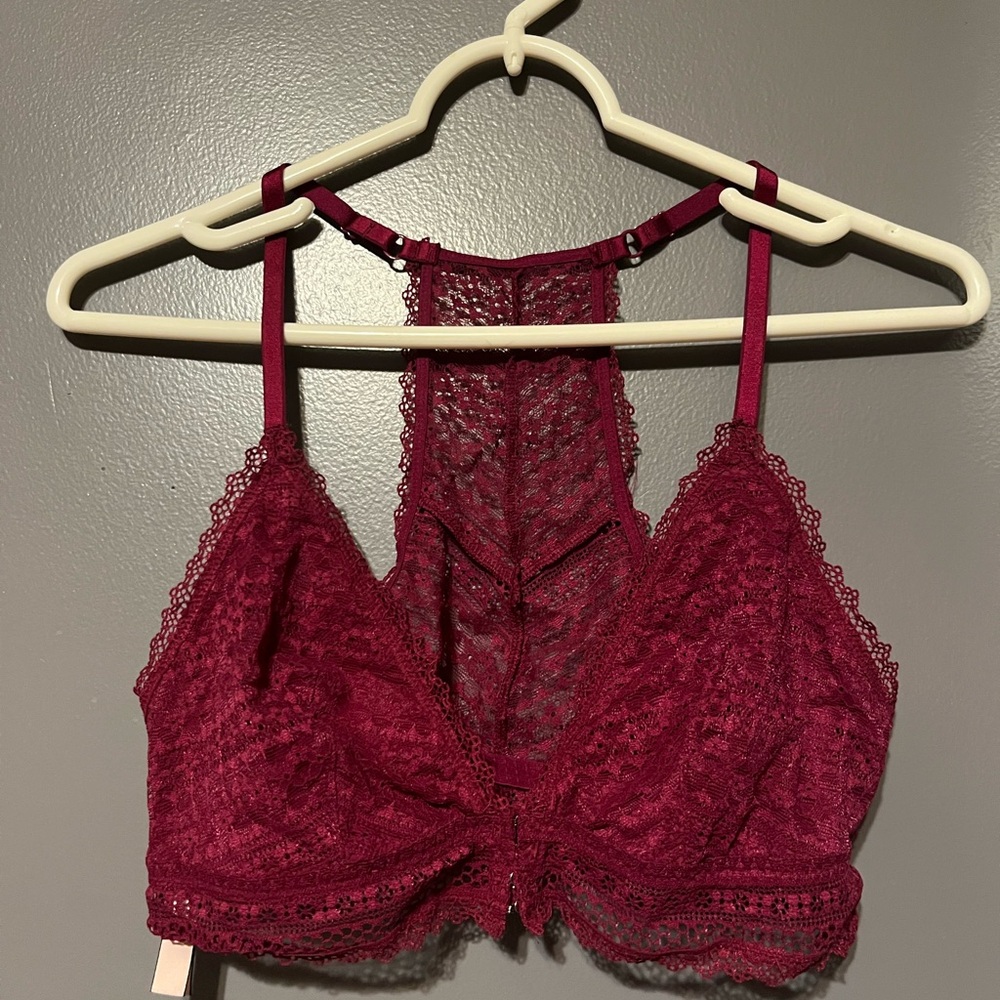 Victoria's Secret Lace Bralette in Rich Burgundy